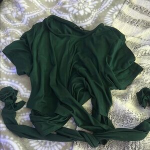 Fashion Nova tie around back Elegant Green Women's Top!